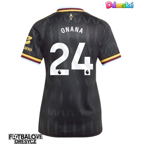 Aston Villa Amadou Onana #24 Dámské Venkovní Dres 2026-27 Krátký Rukáv Aston Villa Amadou Onana #24 Dámské Venkovní Dres 2026-27 Krátký Rukáv